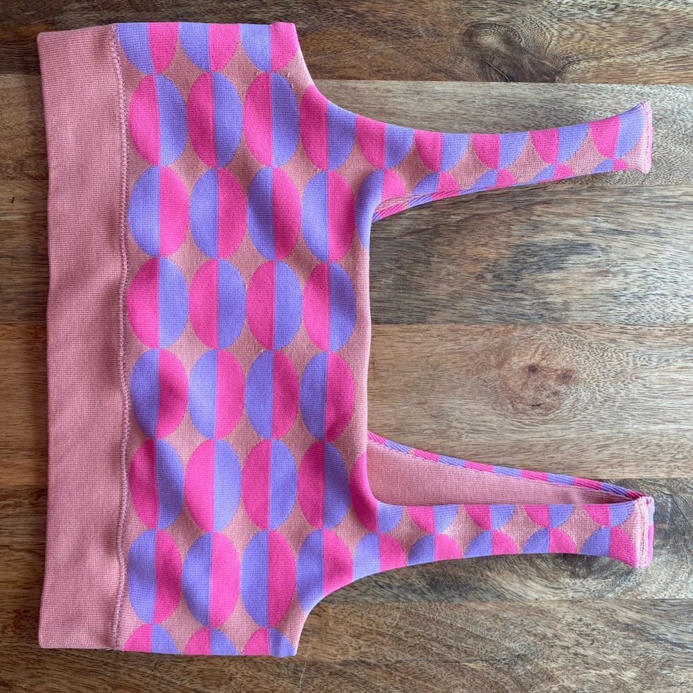 Fabletics Pink and Purple Crop Top